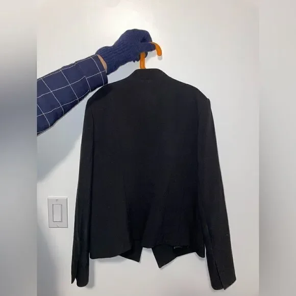 Armani exchange black collarless blazer - Picture 3 of 5